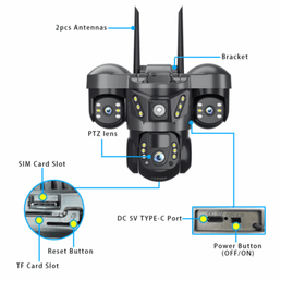 Caméra solaire V380 pro