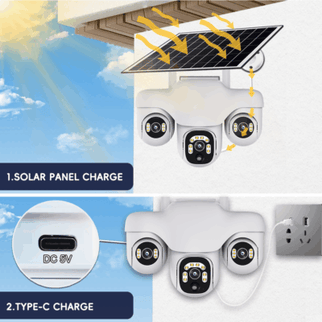 Caméra solaire V380 pro Blanc